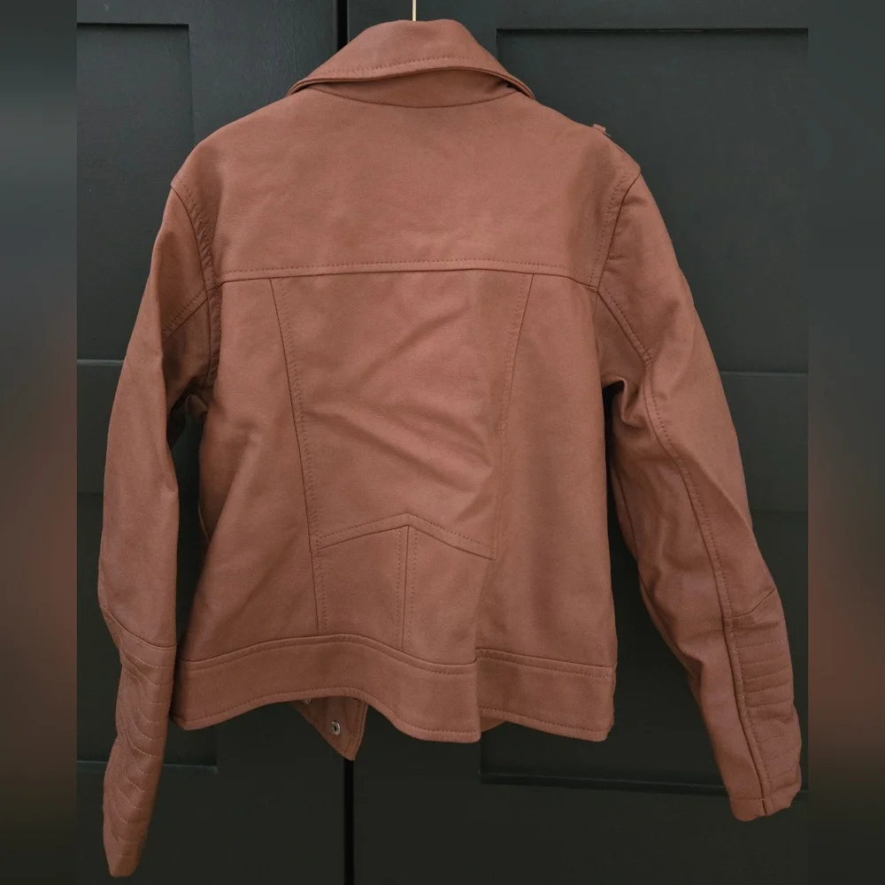 Urban Republic Kids' Peach/Tan Faux Leather Moto Jacket